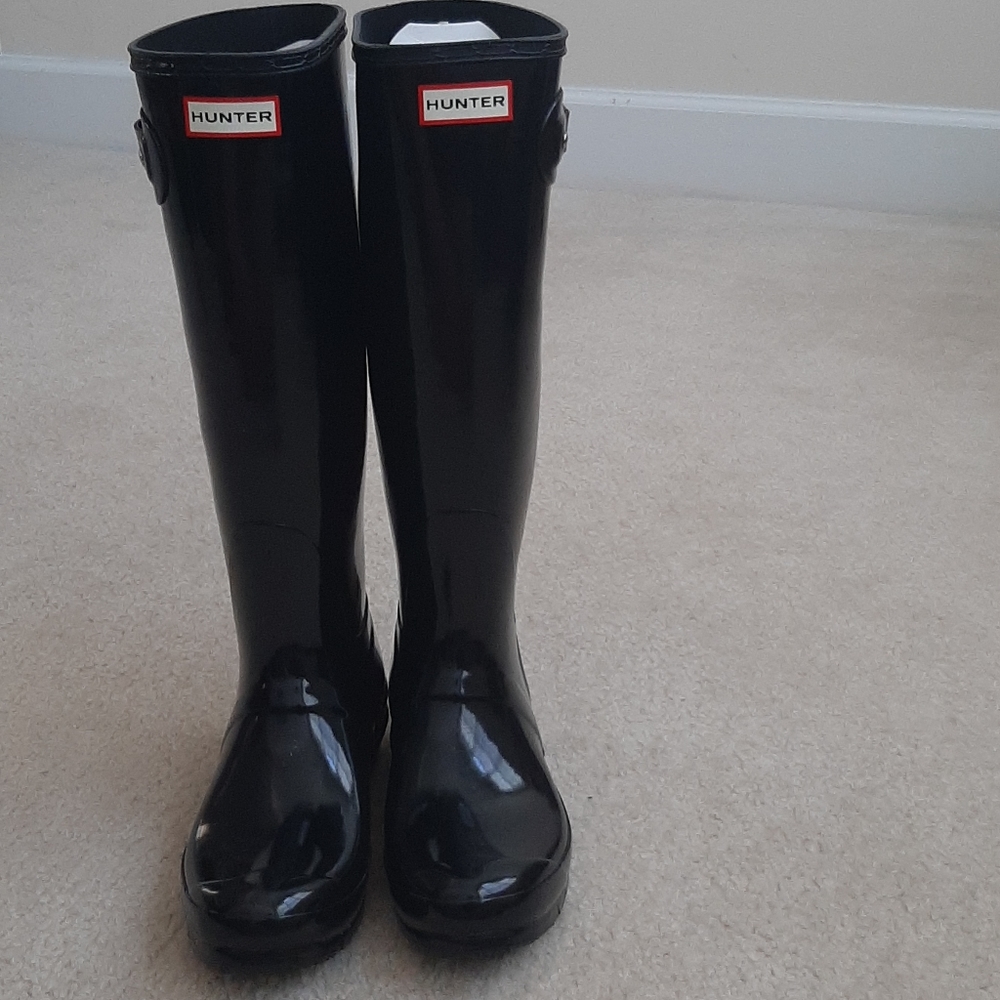 Hunter Women's Original Tall Black Gloss Rainboots